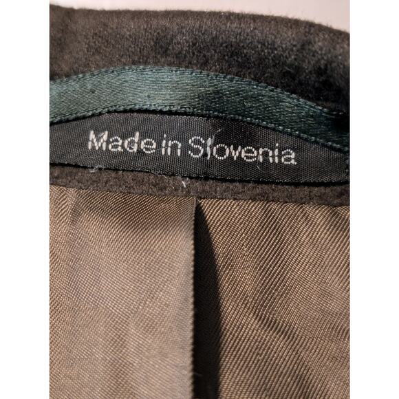 Lanzetti Army Green Cashmere & Wool Blend Lined Men's Sports Coat Size 42R - Picture 4 of 10